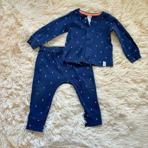 Carters Navy Blue Anchor Outfit 9 months